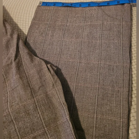 GAP Stretch Women Tan Wide Leg Plaid Dress Pants Sz 1R - Picture 4 of 8